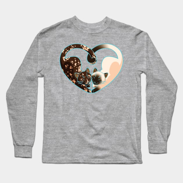 Kitty Love [Tortie/Seal Point] Long Sleeve T-Shirt by rosemcclain